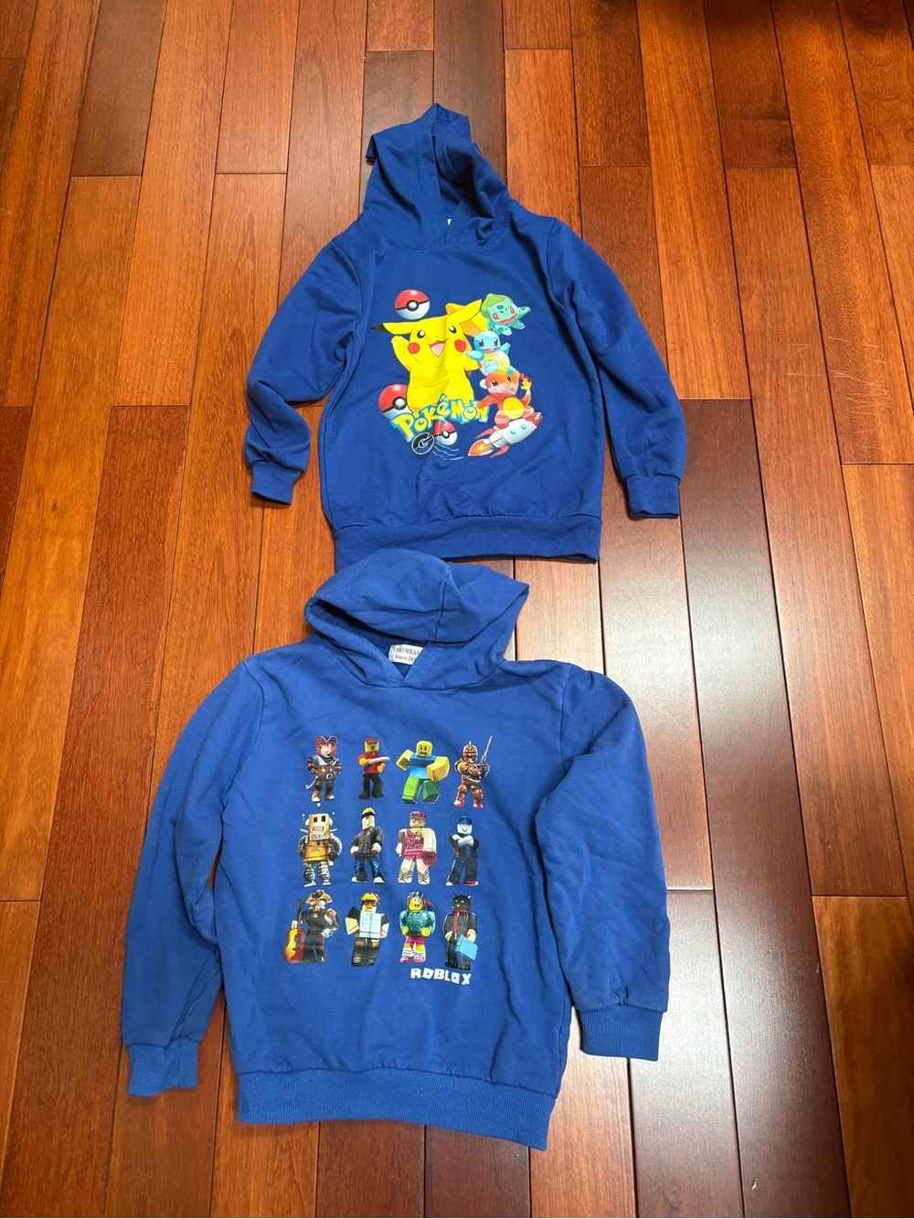 Pokemon Kids Blue Hoodie with Pikachu Graphic